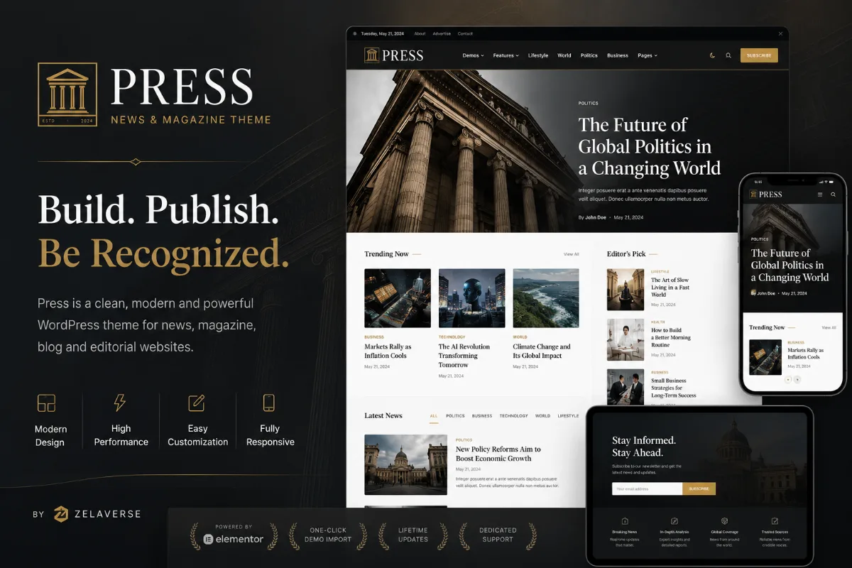 Press theme preview